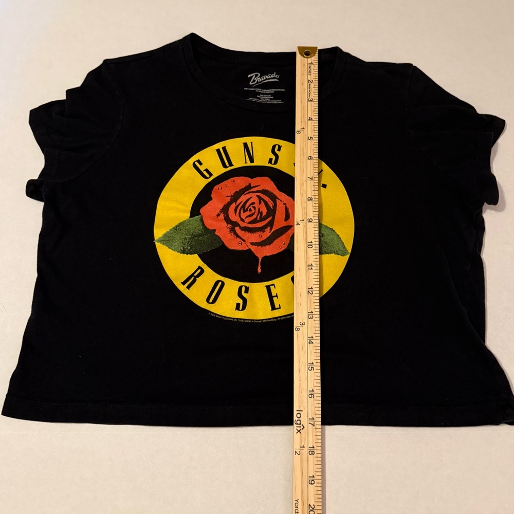 Guns N' Roses Band T-Shirt Bravado 2017 Licensed Juniors Large Black Rose Logo - Picture 3 of 7
